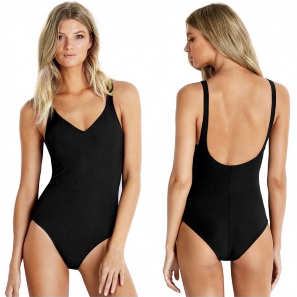 Seafolly | NWT Black Resist Me Sweetheart One Piece Bathing Suit Swimsuit